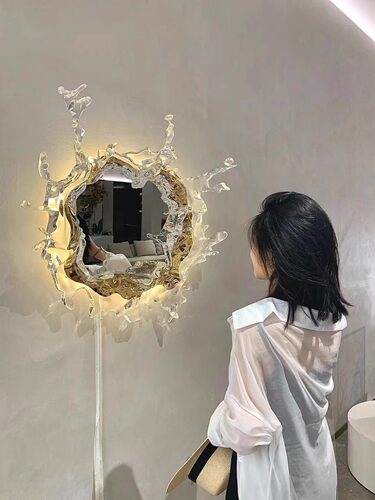 瑞水之镜酒店别墅水花梳妆镜子灯