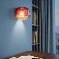 Cheese-shaped double-layer glass wall lamp, creative and niche decorative lamp, designer model room, living room, bedroom, bedside lamp thumbnail 3
