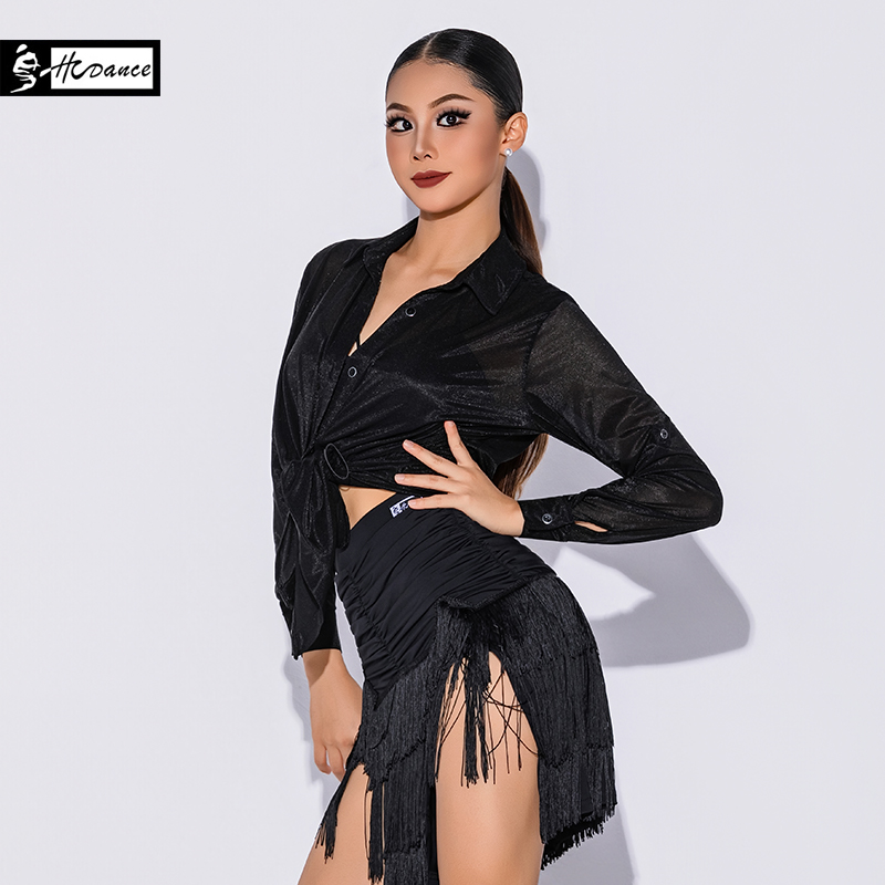 皇朝舞蹈拉丁舞服衬衫胖瘦可调节