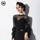皇朝舞蹈&IAMYC摩登舞上装 舞蹈练功服连体上衣女士国标舞B10059
