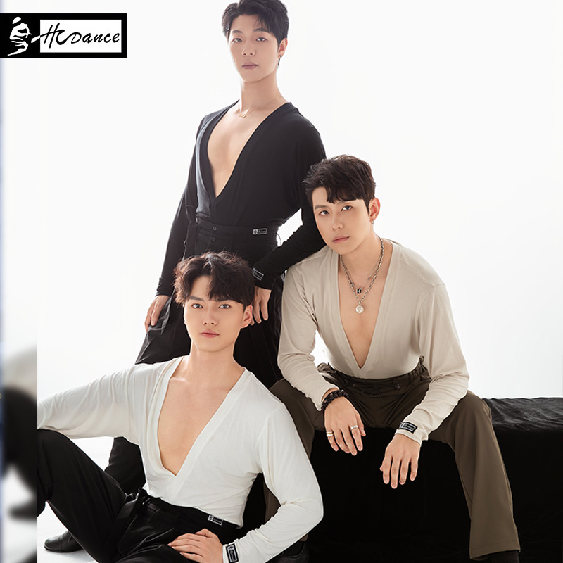 HCdance/皇朝舞蹈V领男成上衣