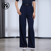 子练功服B20002 女交谊舞裤 IAMYC摩登舞服百搭舞蹈裤 高腰阔腿裤