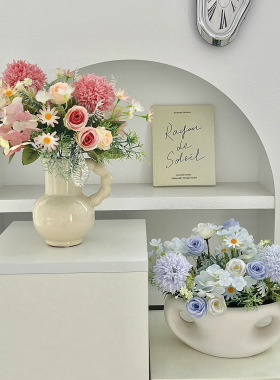 ins风仿真玫瑰绣球婚庆手捧花