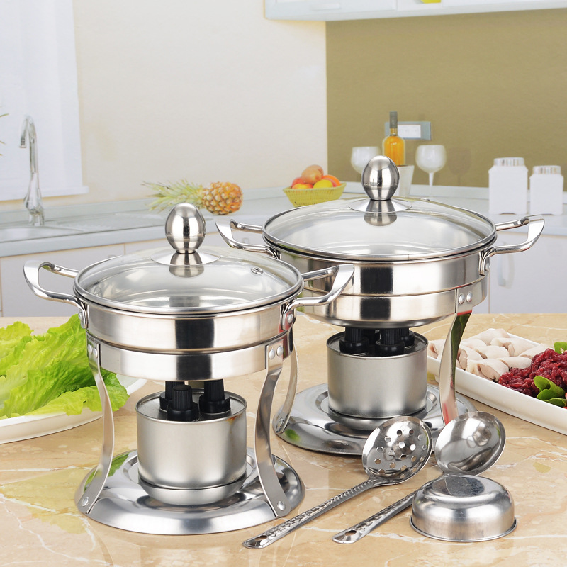 有FCM认证加厚底烤肉不沾盘炉户外做饭单人小火锅外卖自助批发