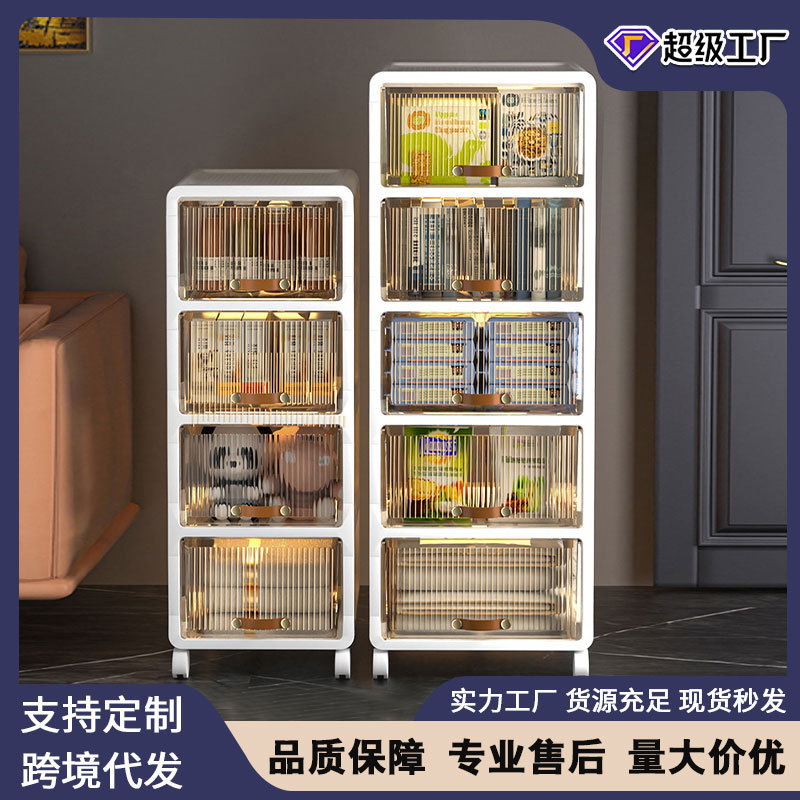 小推车置物架多层家用可移动储物柜桌下抽屉收纳柜落地滑轮收纳盒