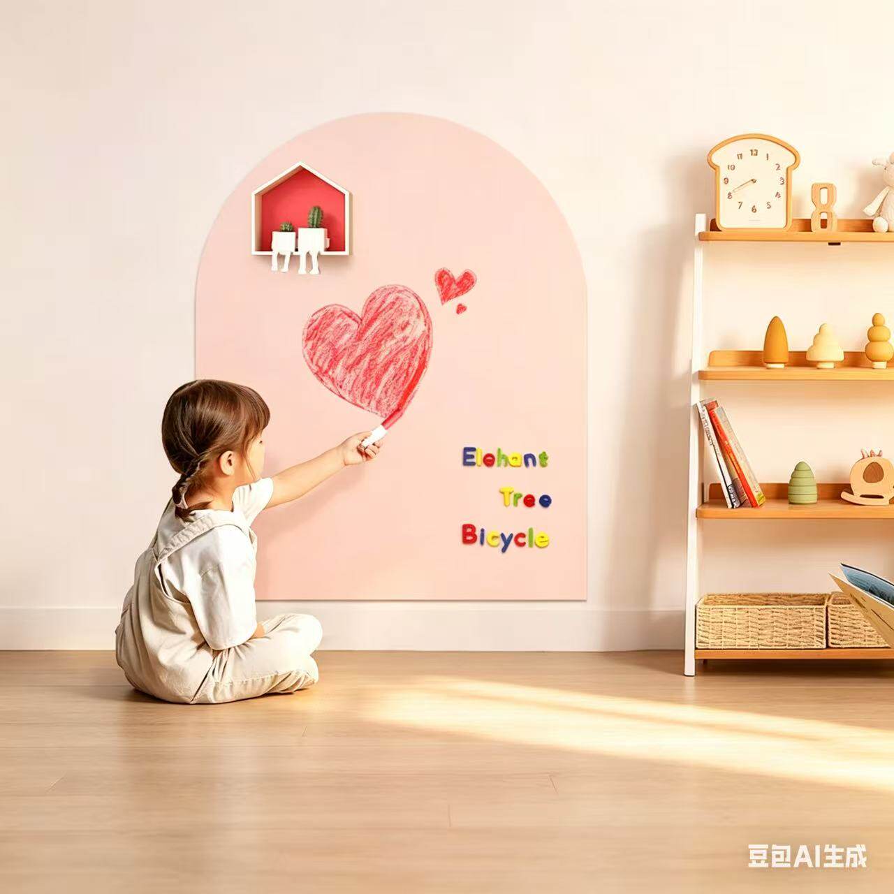 亚马逊爆款儿童异型磁吸涂鸦墙贴家用儿童房异型涂鸦可磁吸彩板