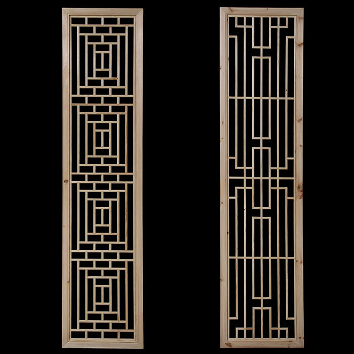 中式实木花格仿古门窗榆木花窗木格雕花门隔断屏风吊顶背景墙挂落