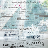 下雨日记PET手帐胶带复古简约英文字母盐系手账拼贴装 饰素材贴纸