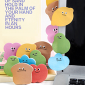 糖豆生物便利贴可爱表情卡通可撕留言记事N次贴手帐diy装 饰素材纸