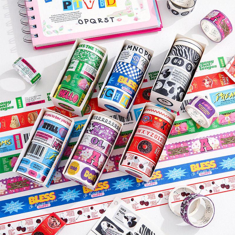 无目的无终止手帐胶带套装复古少女盐系手帐diy拼贴装饰素材贴纸