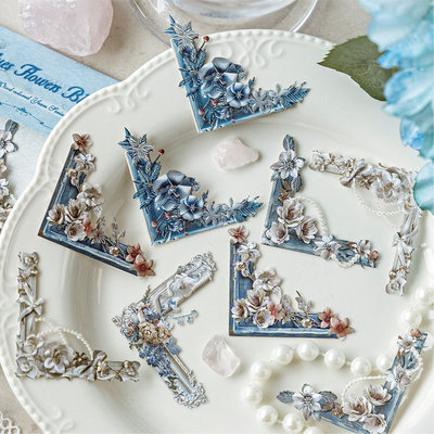 木色岁月镂空浮雕手帐拼贴卡复古边框边角相册手账拼贴装饰素材纸