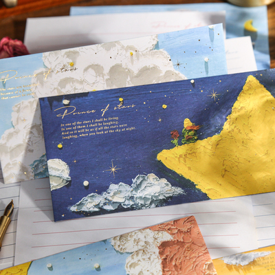 王子信纸信封套装高颜值浪漫情书告白节日生日祝福信笺邀请函