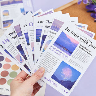 艺术画刊切膜手账贴纸ins风英文风景盐系手账造景diy拼贴装饰素材
