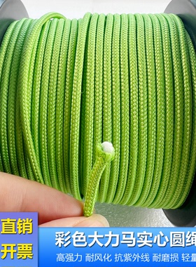 大力马绳实心圆绳UHMWPE编织绳dyneema绳滑翔PE绳线船用海洋绳索