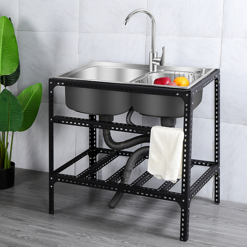 厨房简易不锈钢水槽家用