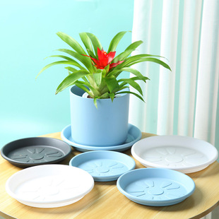 长盛接水盘立体托盘树脂花托绿植花盆底座盆垫加厚圆形大号塑料