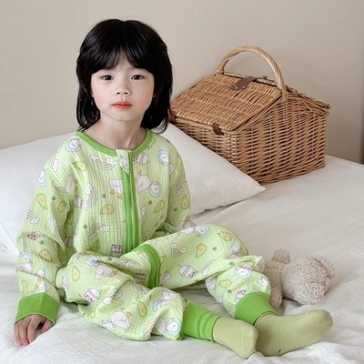 儿童纯棉纱布睡袋四季通用