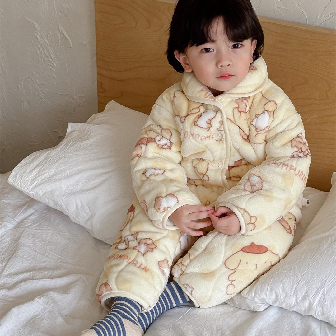 儿童冬天加厚珊瑚绒居家服睡衣