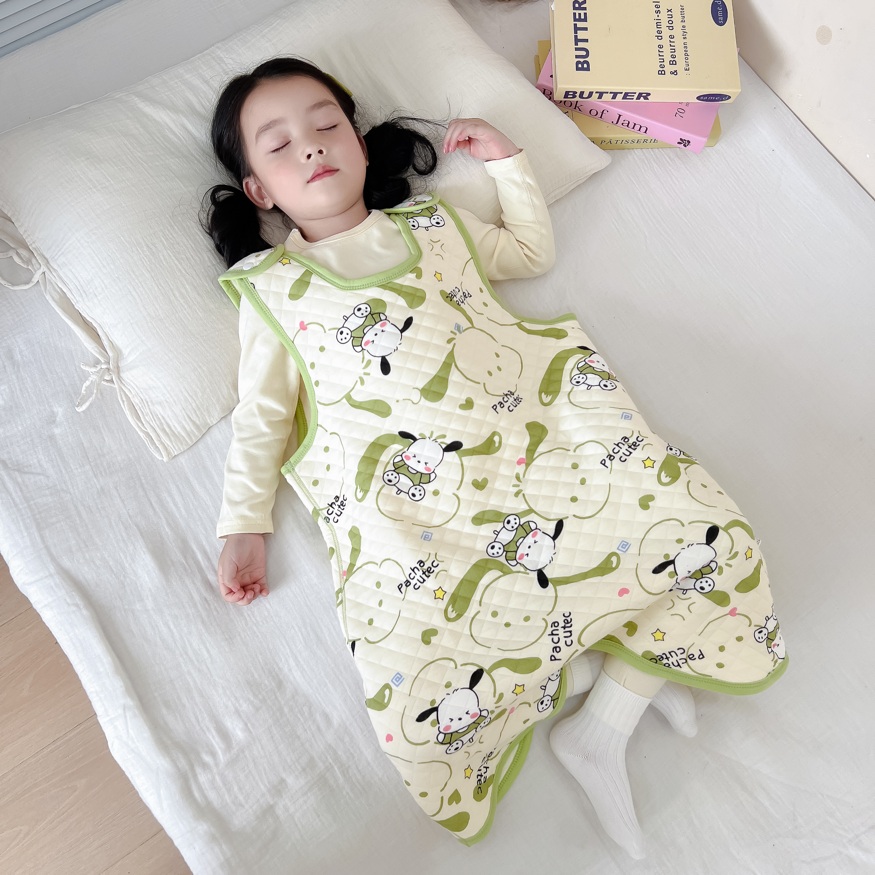 儿童睡袋秋冬款夹棉睡袍