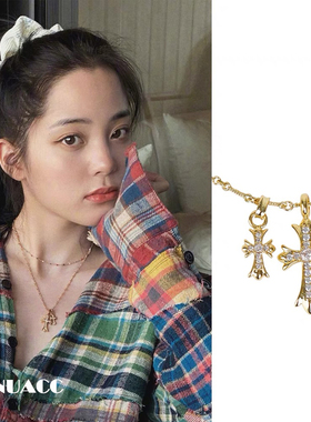 欧阳娜娜Jennie同款克罗芯项链