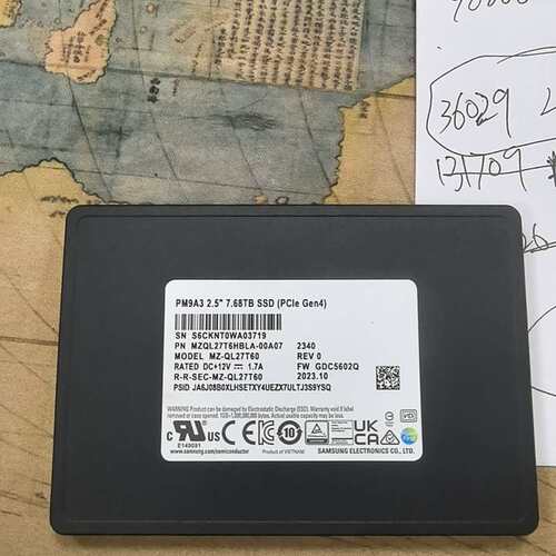 三星PM9A3 7.68T U.2 SSD，PCIe Gen--议价商品