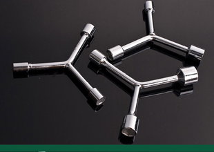 拓森Y型套筒扳手三叉扳手机修汽修外六角套筒三角工具多用扳手8mm