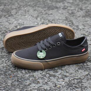 新款GLOBE低帮帆布滑板鞋男女黑色系带休闲运动鞋DC百搭Goodstock
