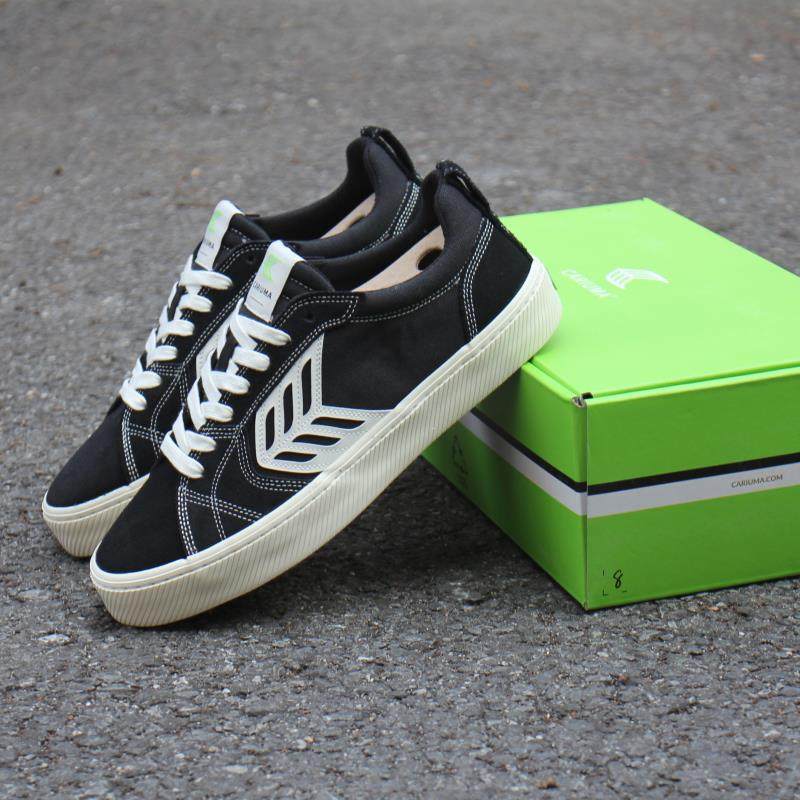 黑白卡优玛Cariuma麂皮帆布板鞋男女低帮系带耐磨减震舒适滑板鞋,运动鞋new,板鞋,淘宝优惠券,粉丝福利购,淘宝优惠卷