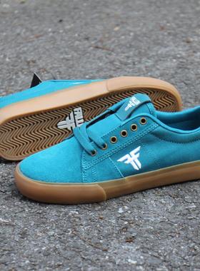 fallen专业滑板鞋蓝色男女低帮系带防滑耐磨Ollie尖翻跟翻 大码鞋