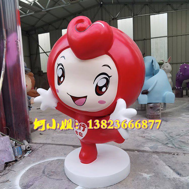 新年拜年宣传古装唐装玻璃钢古代福娃雕塑卡通人偶吉祥物女孩塑像