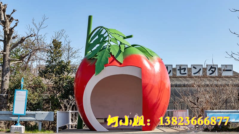 农场民俗玻纤水果蔬菜房子定制玻璃钢西红柿西瓜南瓜屋子户外装饰