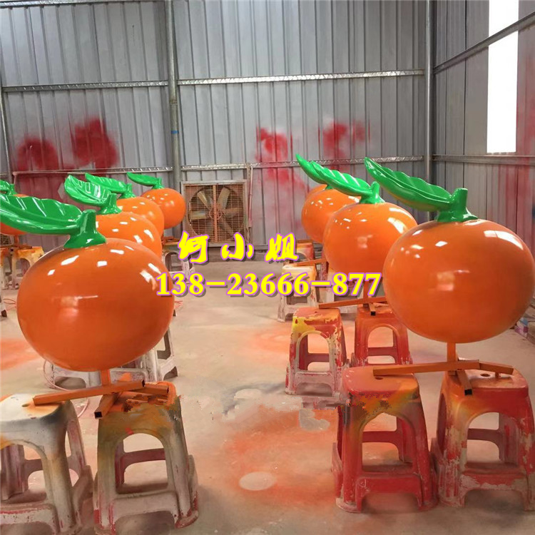 玻璃钢橘子桔子人偶香橙景观小品江西南丰采摘园蜜桔娃娃雕塑柑桔