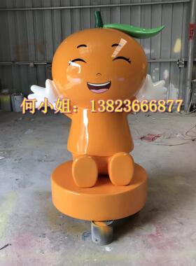 出口FRP仿真人偶大型玻璃钢假橙子橘子桔子雕塑卡通精灵天使娃娃