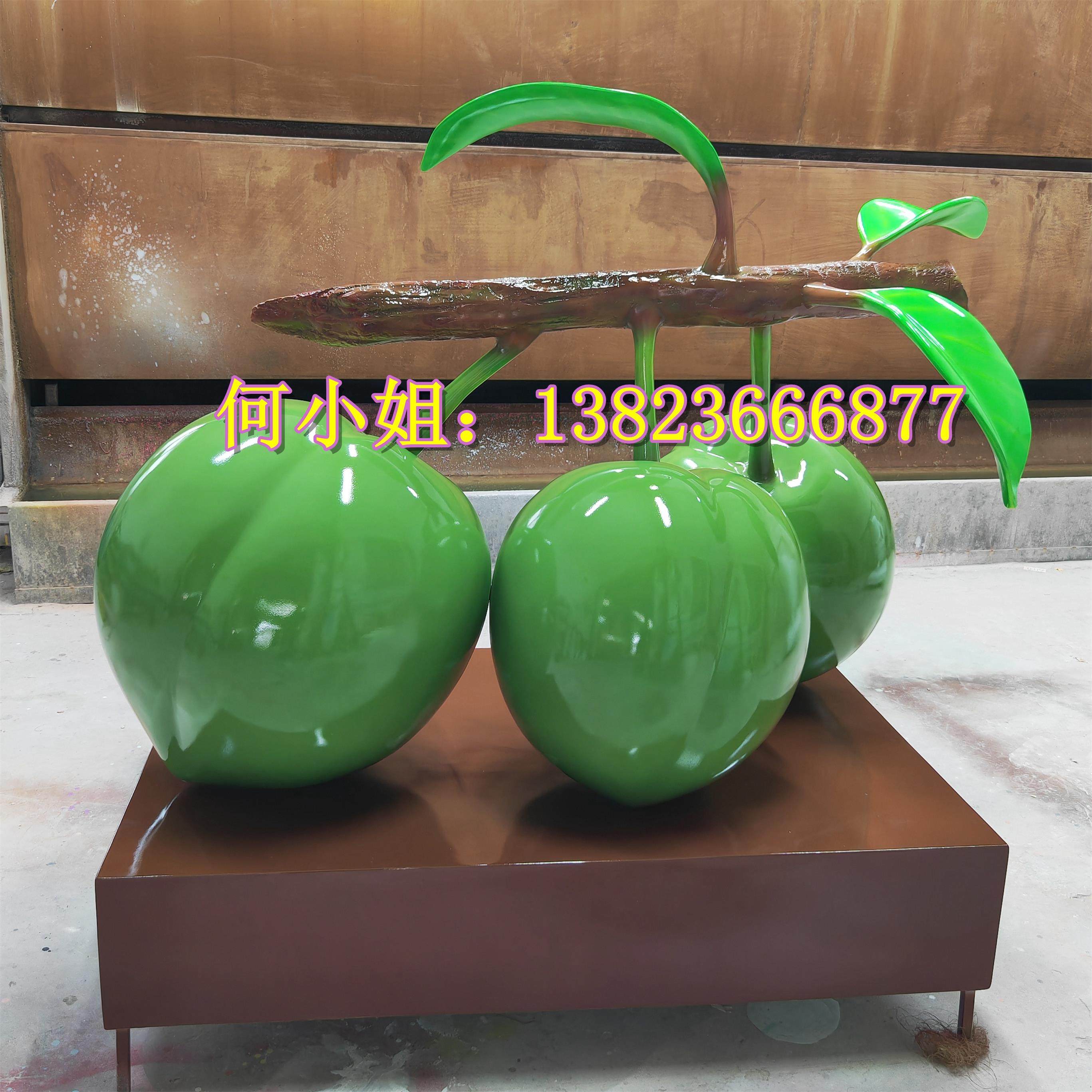 丰收节广告宣传玻璃钢树脂纤维定制梨子橄榄青梅子李子雕塑ip形象