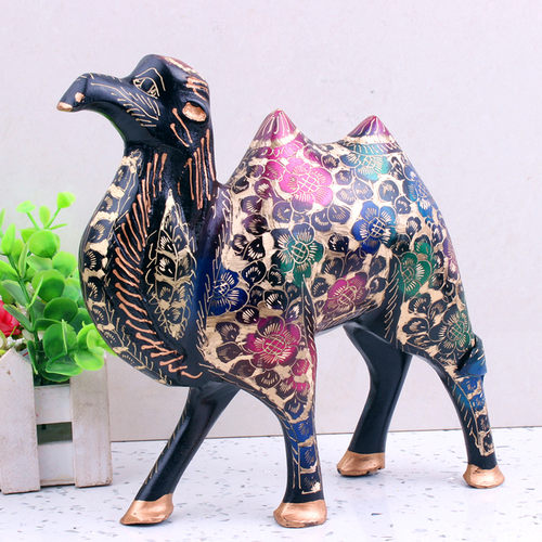 巴基斯坦铜器手工雕刻仿古铜骆驼摆件家居玄关客厅风水动物铜摆件-封面