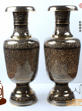 80cm花瓶手工造型大坛铜器