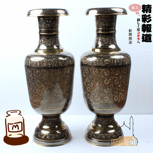 80cm花瓶手工造型大坛铜器