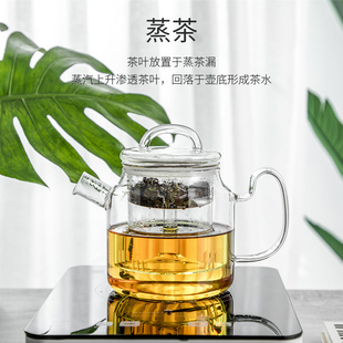 家用泡茶壶电陶炉耐高温蒸煮壶 一屋窑耐热玻璃功夫泡茶壶茶具套装