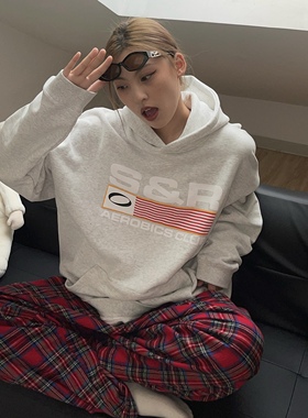 SOSER 重磅440g加绒 秋冬美式复古发泡连帽卫衣男士女生情侣帽衫