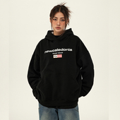 SOSER秋冬重磅440g加绒 女生情侣帽衫 国潮牌美式 复古连帽卫衣男士