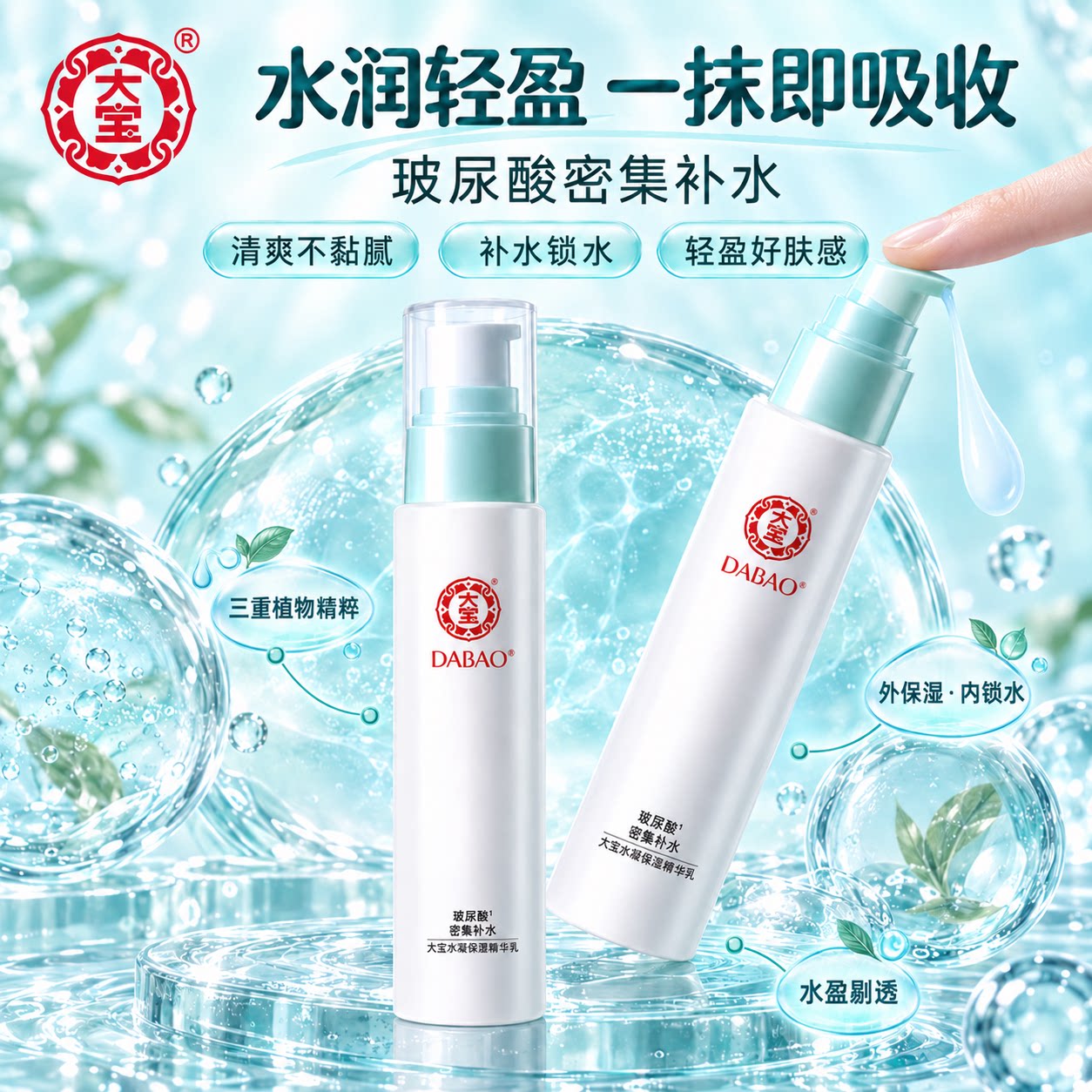 大宝水凝保湿精华乳75ml补水保湿润肤乳滋润嫩肤乳正品官方旗舰店图片