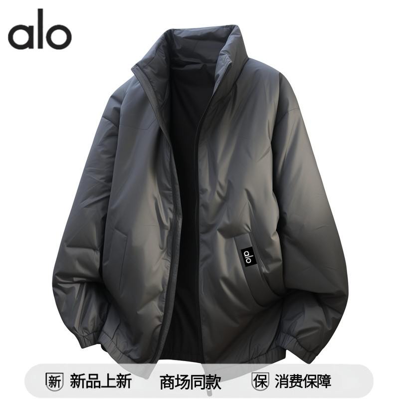 官方奥特莱斯】alo潮牌 冬季大码美式宽松男立领面包服羽绒服外套