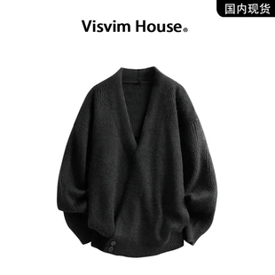 慵懶老錢風開衫 毛衣男 針織衫 WINGS春秋季 品牌現貨撤柜 VISVIM