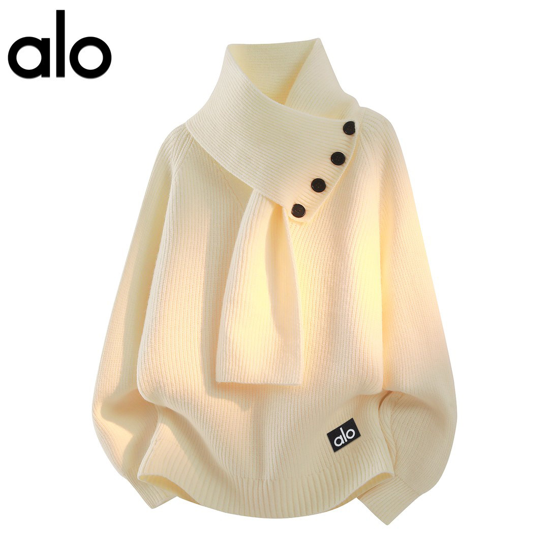 官方奥特莱斯品牌折扣 情侣披肩围脖毛衣男秋冬休闲百搭针织衫