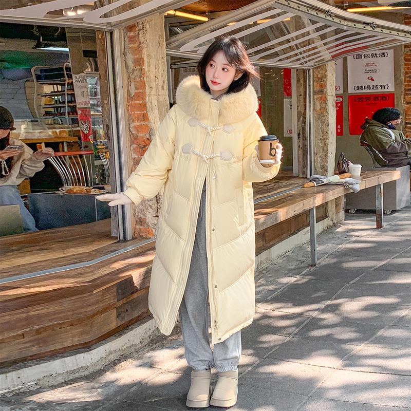 MM明摩女装羽绒服女款冬季2025新款中长款设计感加厚90白鸭绒外套