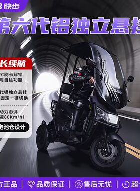 全新坦途T20快步不倒翁电动三轮车外卖防摔带棚山区爬坡王电摩
