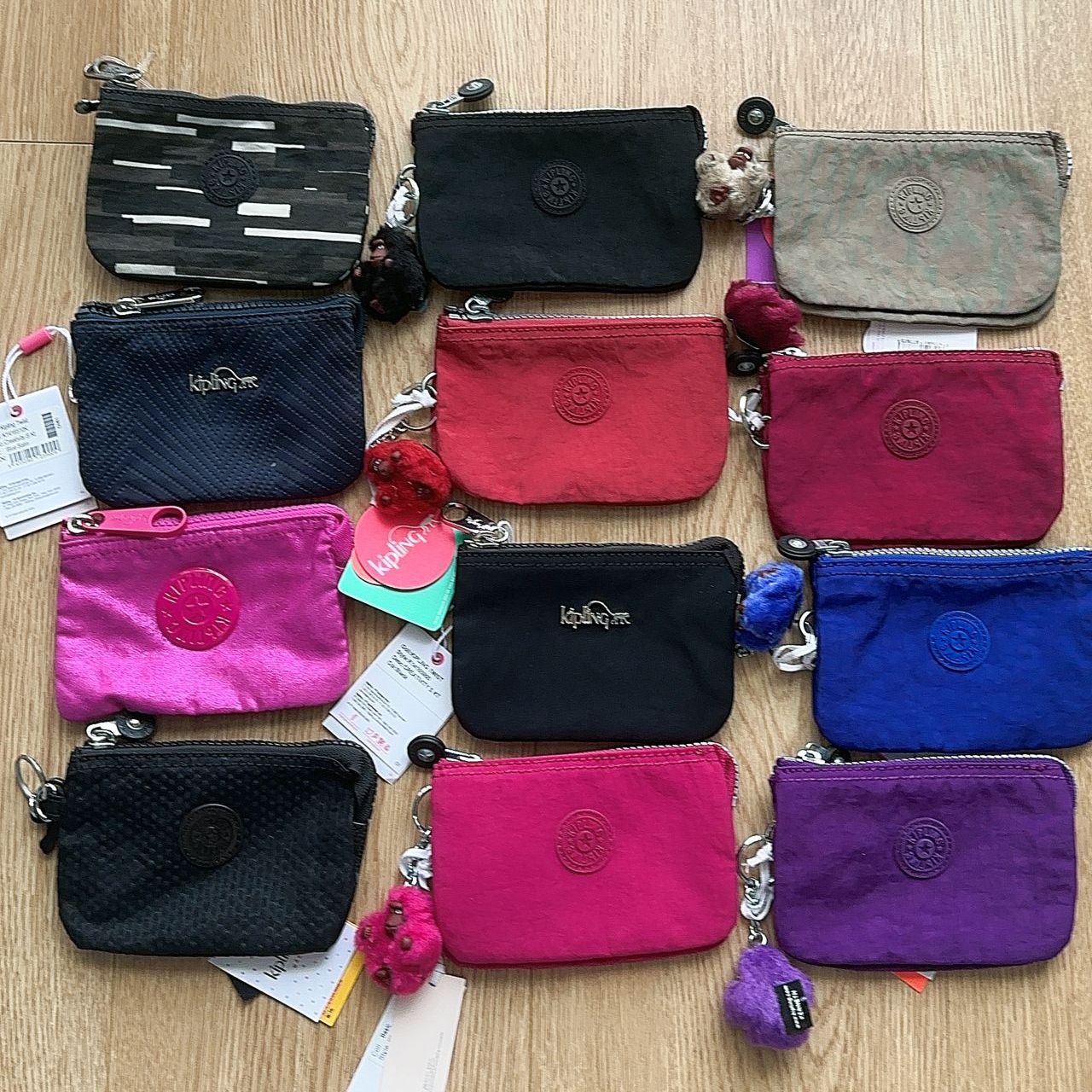 kipling三隔层零钱包附件包