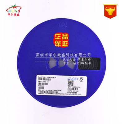 原装CJ/长电假一赔十 1N4148W 丝印T4 贴片SOD123=1206开关二极管
