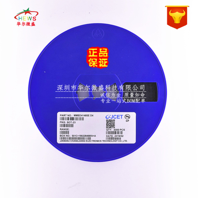 原装CJ/长电 假一赔十 MMBD4148SE 丝印:D4 贴片SOT23 开关三极管