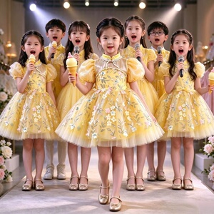 六一新款儿童蓬蓬裙演出服幼儿园